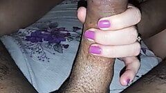 Lustful Stepdaughter plays with daddy's dick to a powerful finish