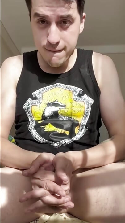 Geek Guy With an Uncut Cock Jerks Off During Golden Hour