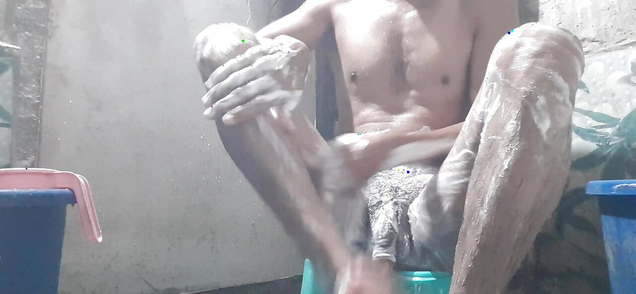 Cock Black Big Bathroom Shower Indian Man