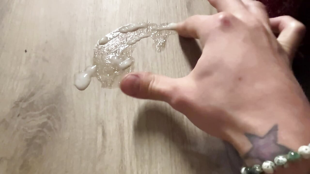 Morning Handjob and Cum on the Table