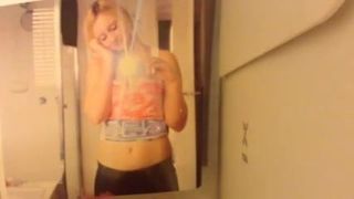 I cummed tributed this hot girl sexy belly button