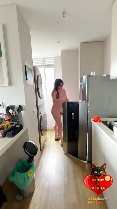 Snack time daytime naughty fun for daddy and Asuka