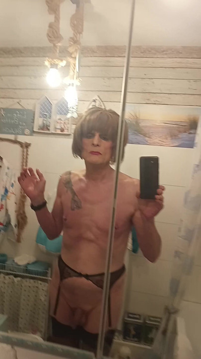 Before working with clients, sexy workout.