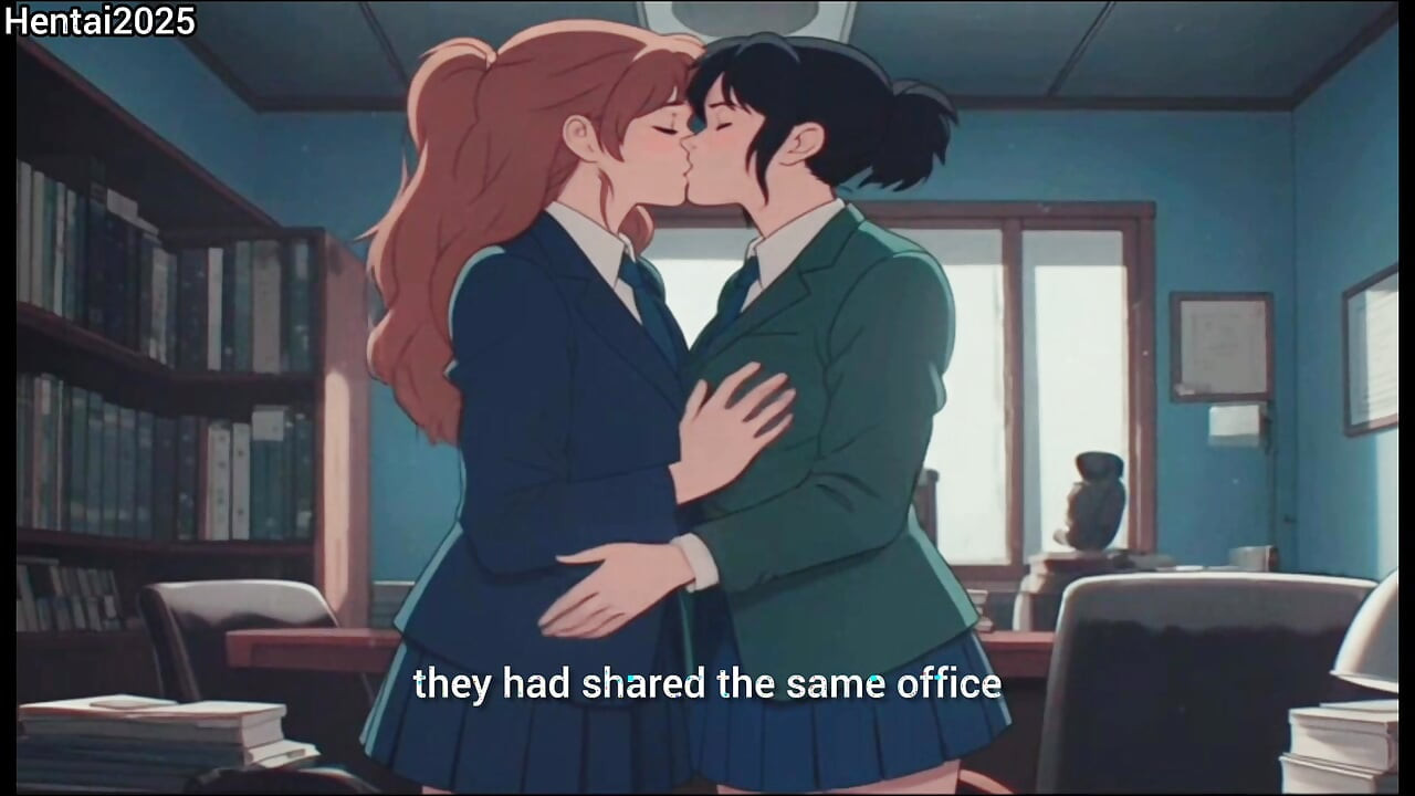 Lezbiyen iş arkadaşı baştan çıkarma ve squirt Cartoon Hentai Animation