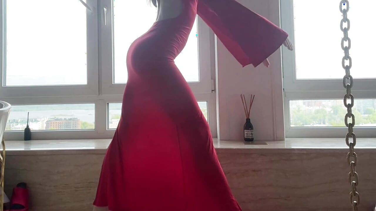 home relaxing - yoga - perfect transparent dress