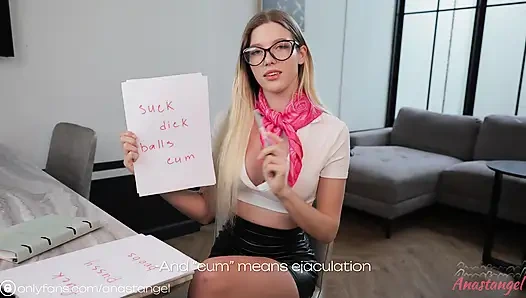 Anastangel si guru bahasa inggrisku dientot habis-habisan sampai dicrot di dalam - pov