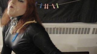 Fetishtrans - cumeating from condoms 02