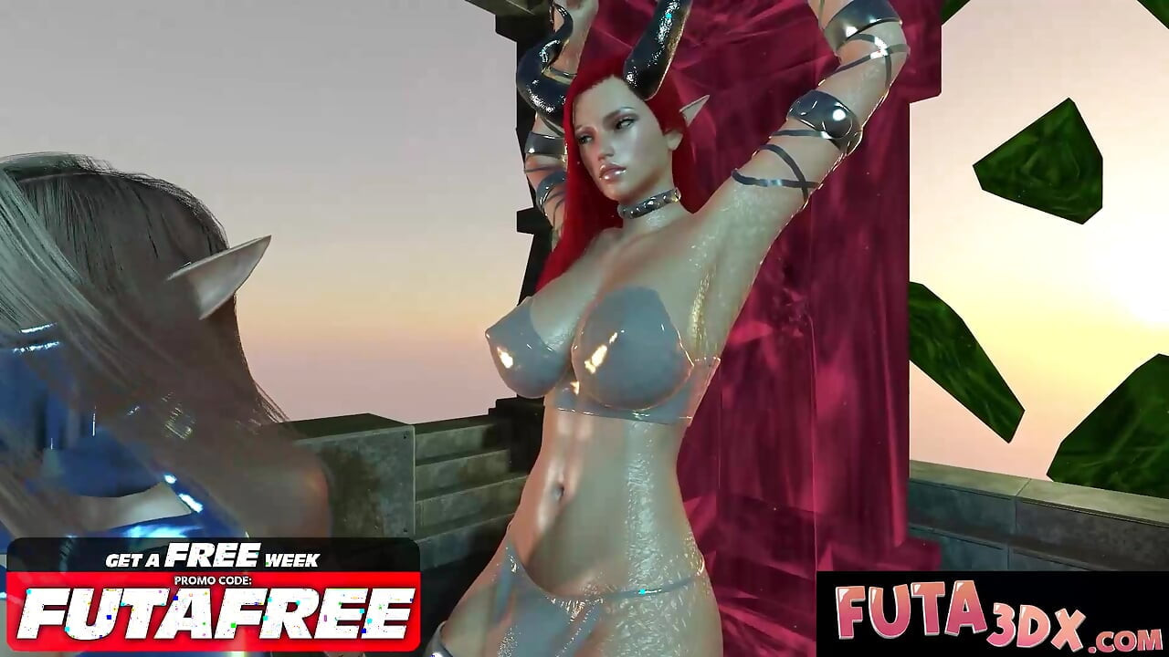 FUTA 3DX - Blond Nisse Kneppet Hårdt Af Stor Pik Fange Futa