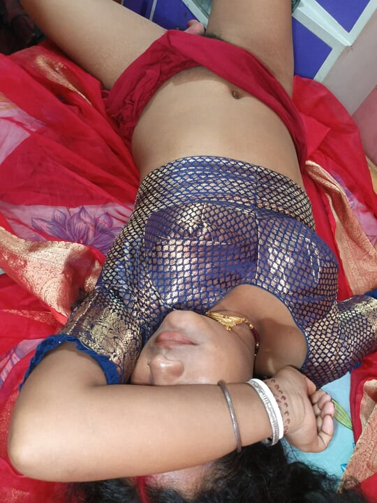 Hot newly married housewife in red saree having sex for the first time with her brother-in-law