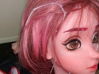 Mi muñeca de amor me masturbándome y lo doy con una gran corrida - Elsa Babe modelo de muñeca de silicona Takanashi Mahiru