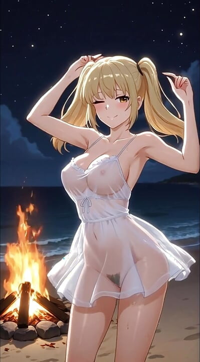 Campfire Cutie przy plaży - Uwodzicielski gitarowy instrumentalny teledysk do relaksu lub muzyki w tle
