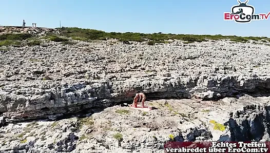 German tourist fucked publicly on the street in Mallorca