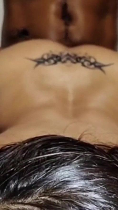 Hot massage ends with wild ride and cum all over her back | Clip 1