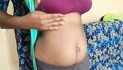 Green colour chudi college student