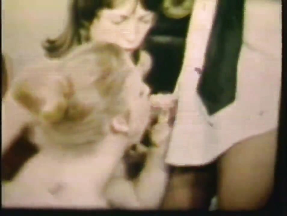 Wild vintage foursome in the prison