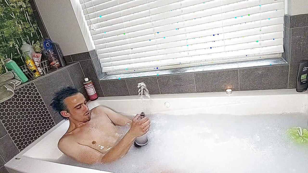 Bored as Hell Pumping My Cock in the Tub with My Bathmate
