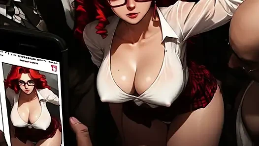 Gadis sekolah anime dientot habis-habisan di lubang mosh