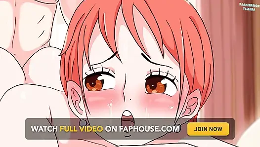 Nami web kamerası kızı!tek parça hentai, porno anime seks