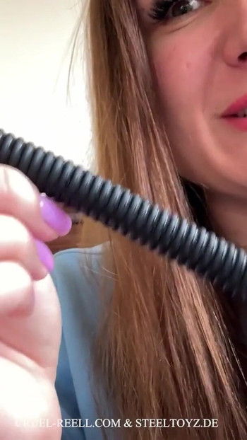 Stunning moment from "The 3-piece dilator set in screw shape with Cruel Reell"