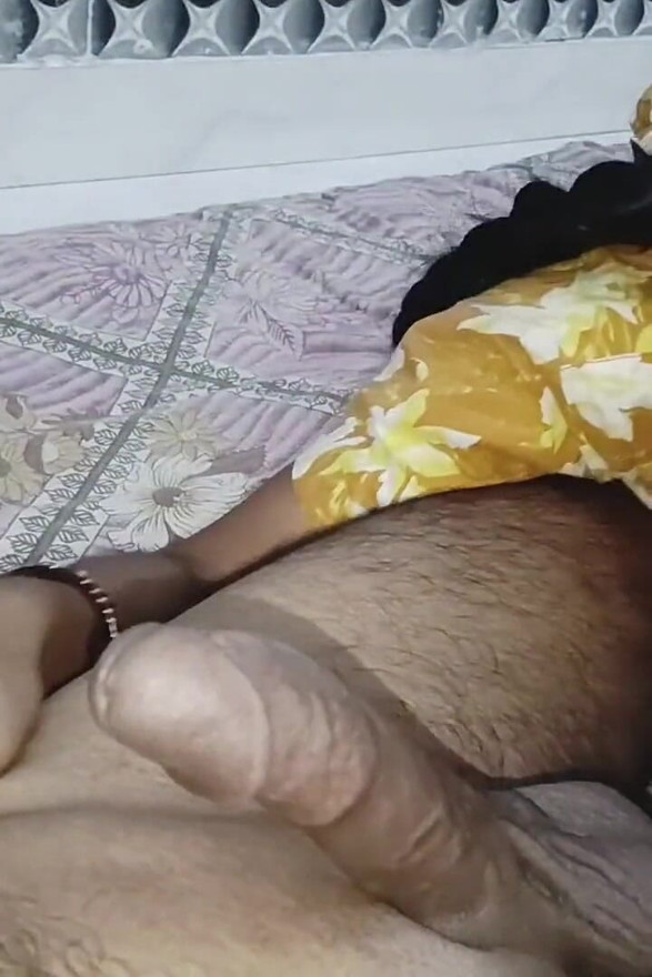 Indian Wife Yellow Dress Passionate Sex & Blowjob - Homemade