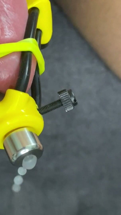 E-stim electro stimulation hands free CUMSHOT and SQUIRTING sperm load cock milking Orgasmextreme  penis plug swimming Trunks | Clip 1