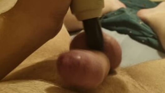 Playing with a massage vibrator