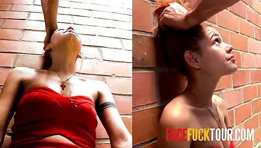 This 18YO LATINA BARTENDER teased me the whole shift... ended up FACE FUCKED ROUGH after closing
