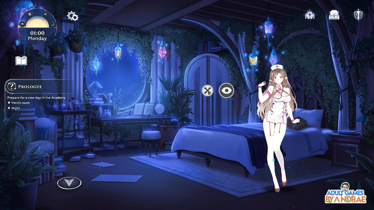 Wanderer: Broken Bed Gameplay Part 2 - Nighttime Blowjob by Isabella