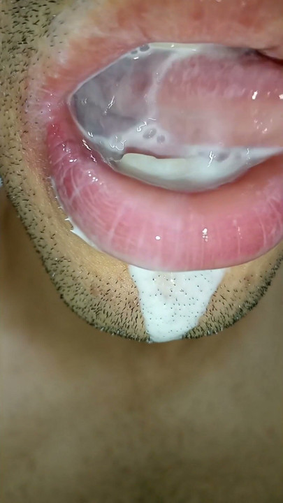 I want your milk in my mouth, tongue, long tongue fetish, sloopy, long tongue blowjob, playful tongue, kiss | Clip 1