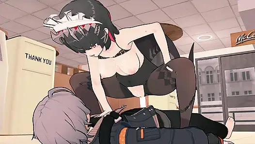 =Zenless Zone Zero= Ellen Joe x Wise: Risky Public Sex in McDonald's (4K)