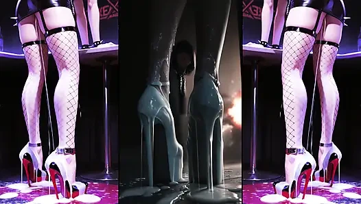 Ultra yüksek topuklu ayakkabılar dölle dolu