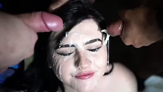Compilation of cum on face