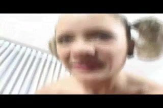 Big boobed woman in pigtails gets fucked
