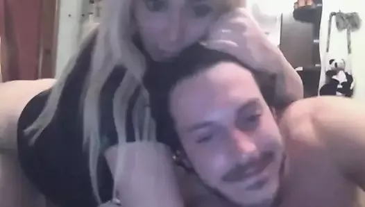 Blonde shemale gets naughty with her boyfriend