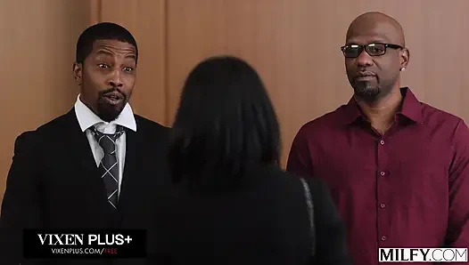 MILFY BBC-Hungry Boss Lady Sienna Rae Gets DPed By Her Eager Apprentices