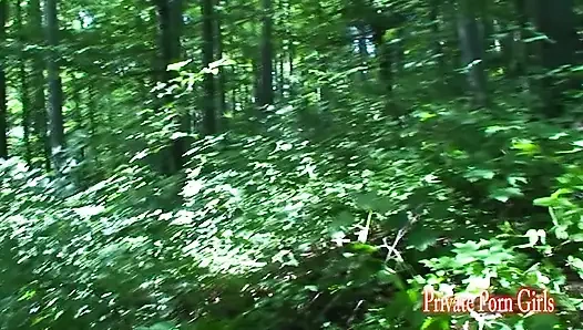 Bi Girls Play in the Forest