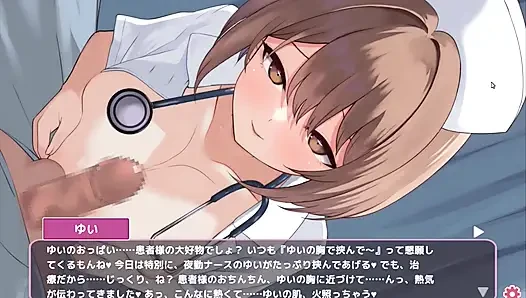 Хентай игра - шаловливая медсестра получает свои сиськи для Paizuri - Sakusei Shinsatsu