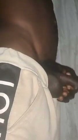 Hot guy jerking off black cock | Clip 1