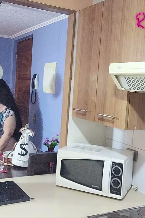 Videos for Fans: a Masked Young Man Fucks Me in the Kitchen