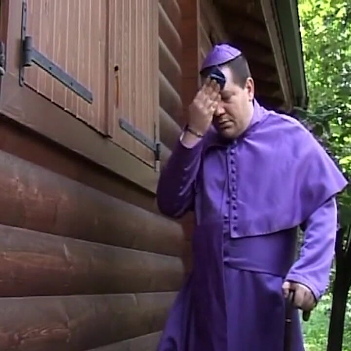 Horny Priest Spies on MILF's Dripping Pussy Pound Fest