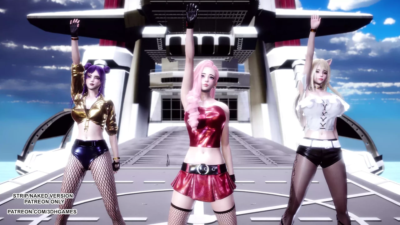 MMD CLC - Helicopter Ahri Akali Kaisa Seraphine Sexy Kpop Dance League of Legends KDA