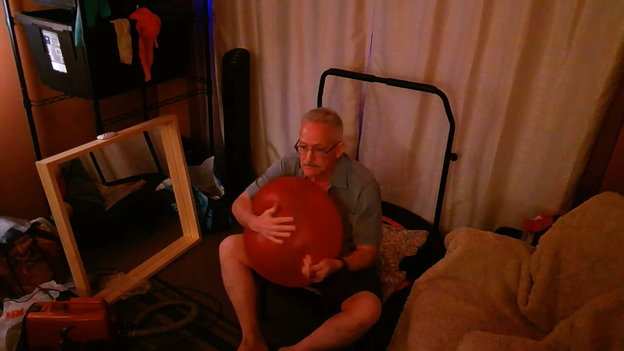 159) Two Large Round Balloons with Lotion Popped!