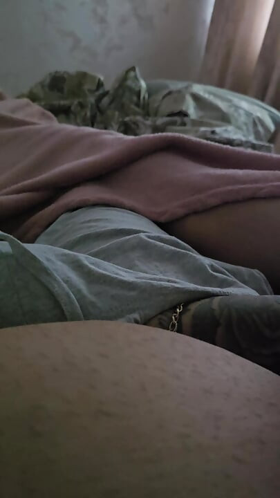 Slutty step mom with sexy tattoo slip hand under step son