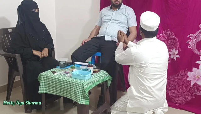 Muslim women fucked by the doctor in front of her husband because she could not get pregnant (Threesome Sex)
