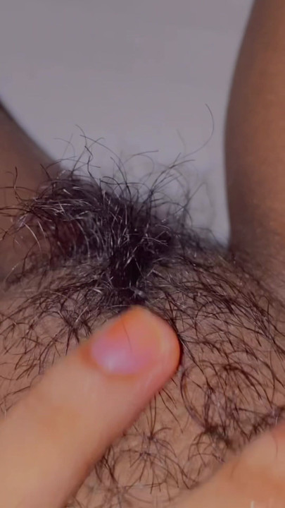 Fingering my hairy pussy