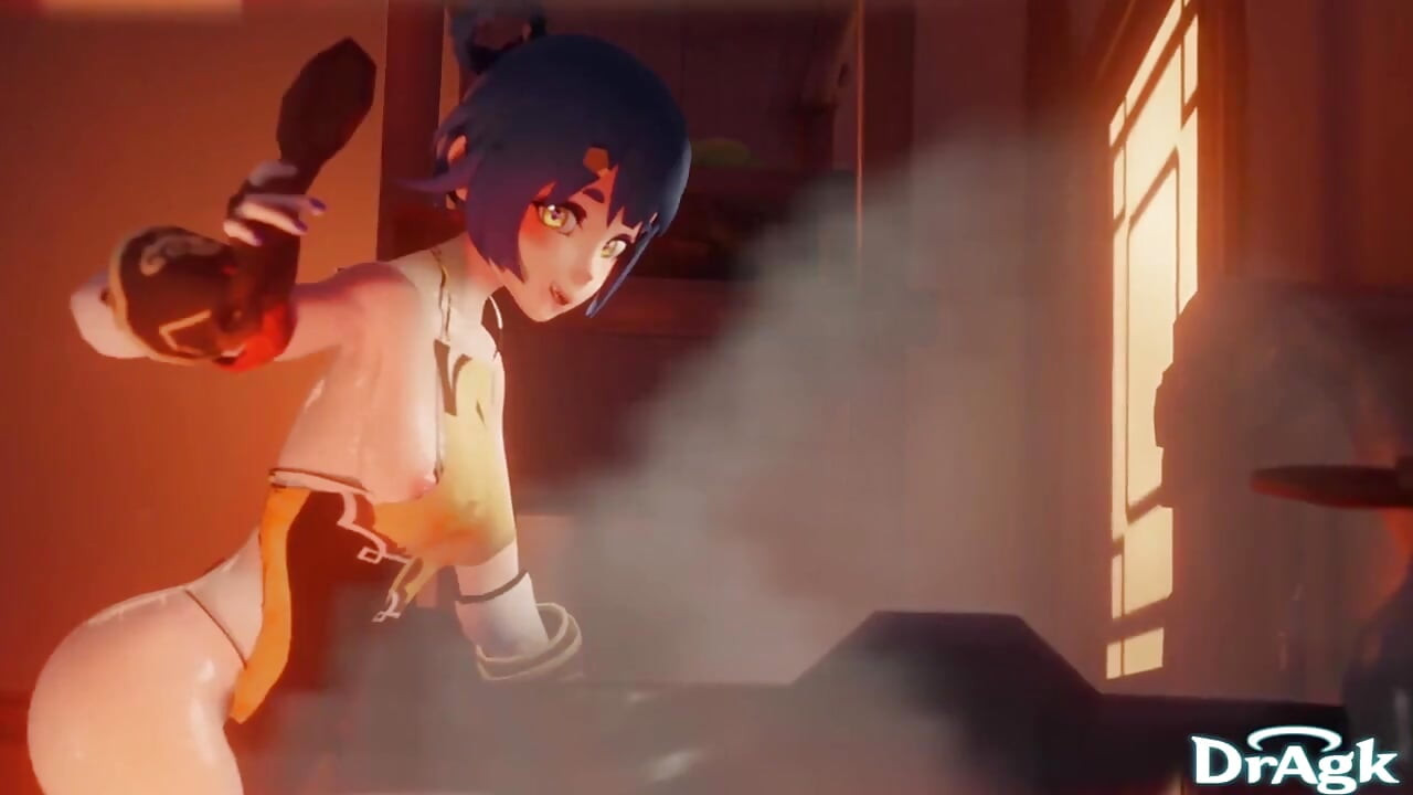 Xiangling animációs összeállítás Genshin Impact Hilichurl Hentai pornó