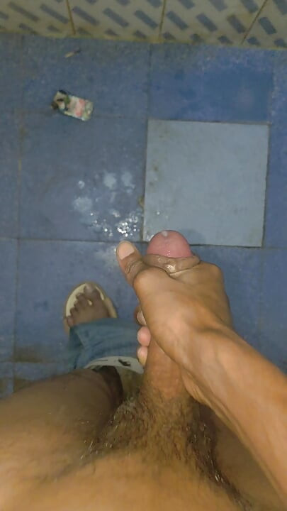 In the bathroom