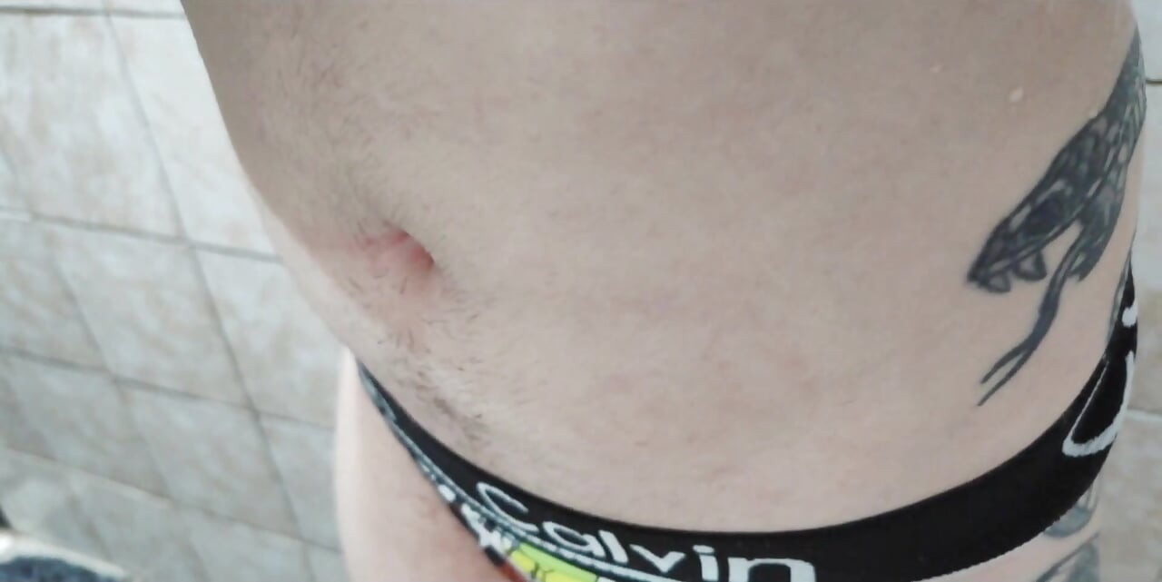 I Caress, Squeeze and Inflate My Hairy Belly