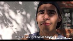 Muda spanyol homo ganteng seks untuk uang tunai dari orang asing pov