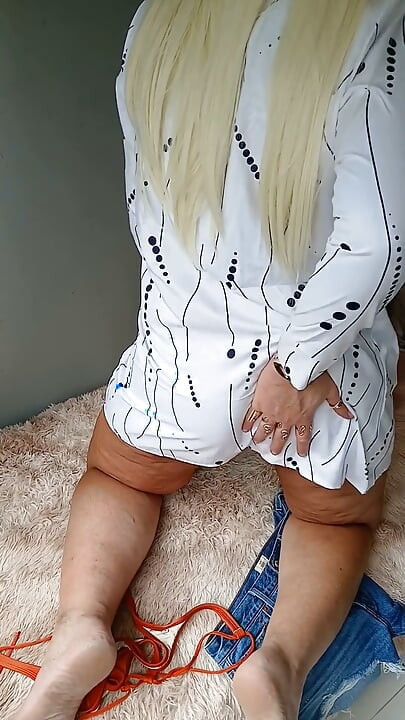 In a Cute New Little Dress Showing off My Pussy, with a Surprise at the End.
